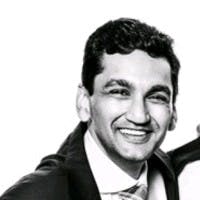Black and white photo of Vibhav Gupta, CEO of CannMenus