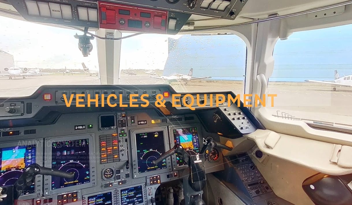 A cockpit.