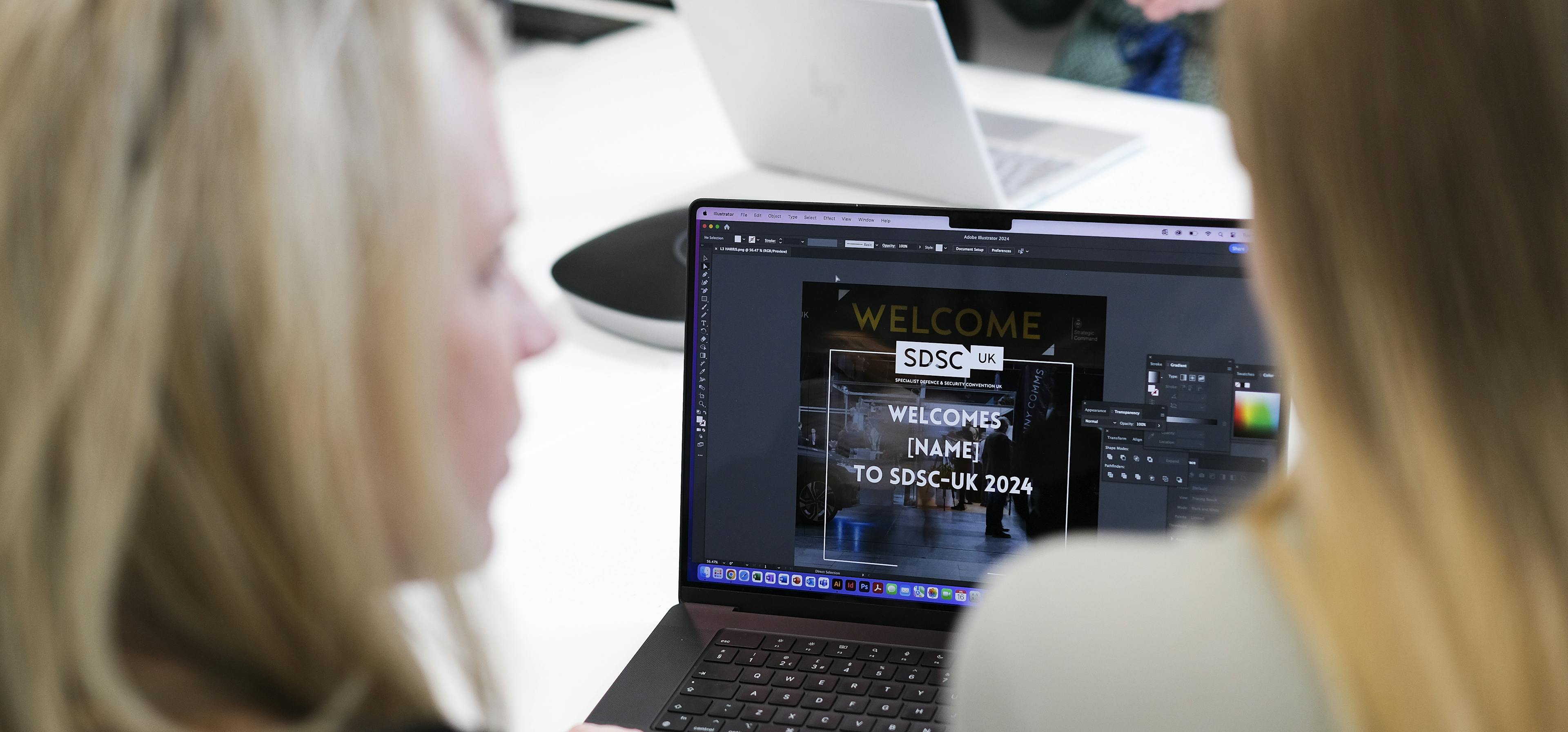 Over shoulder SDSC-UK graphic