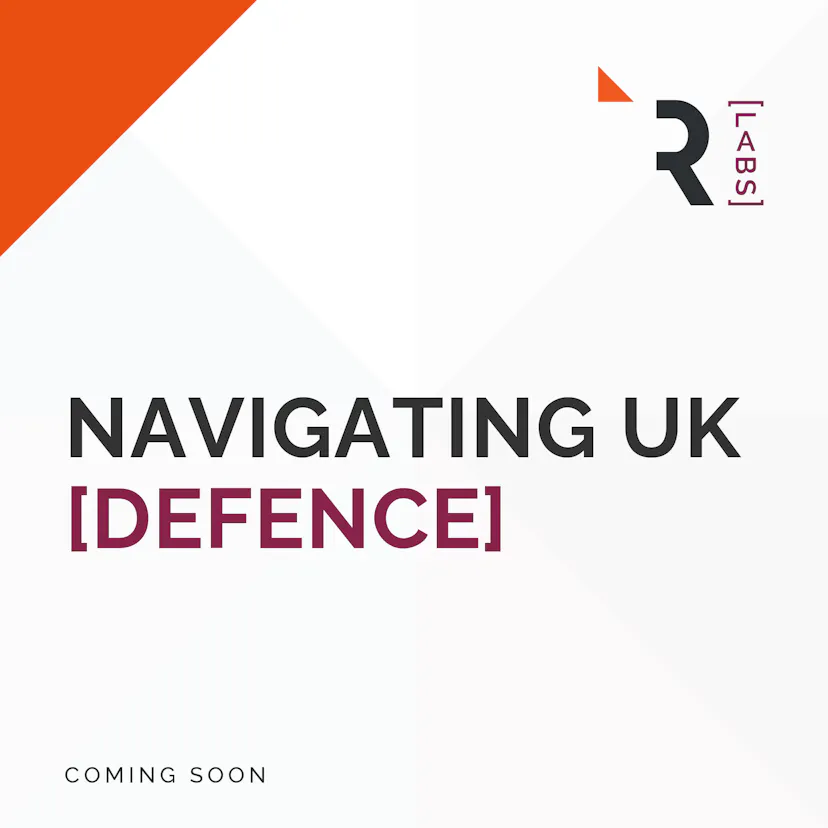 Graphic to show navigating UK defence lab - 2026 date coming soon