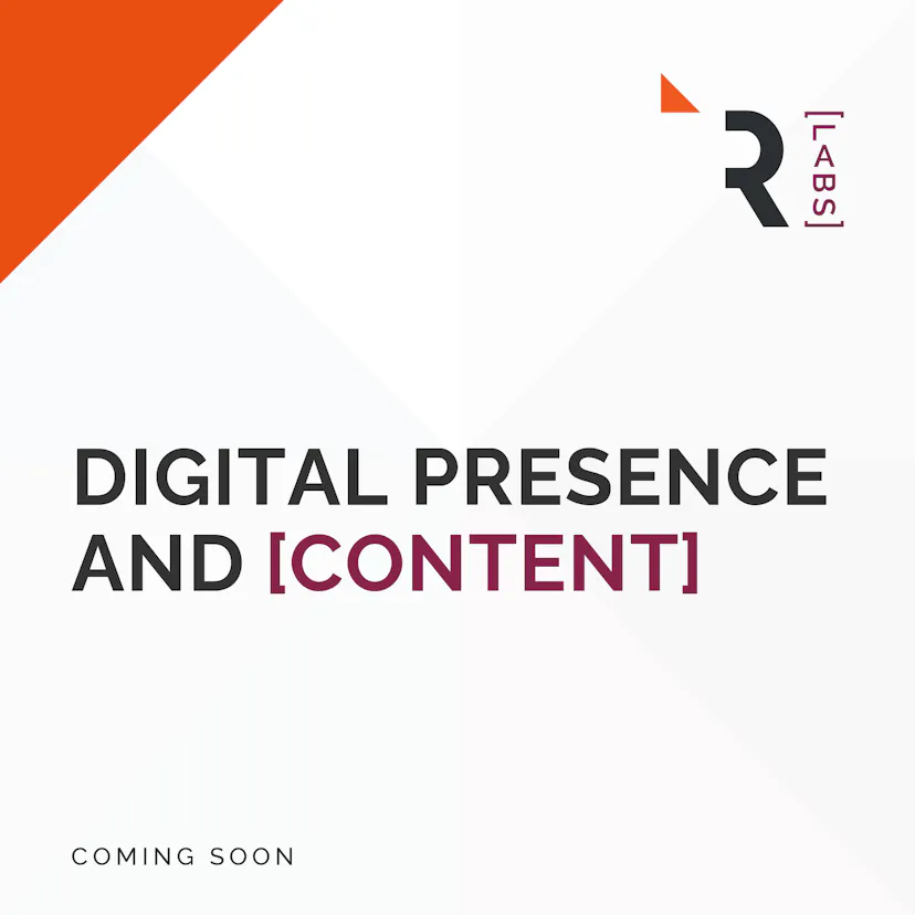 Graphic to show digital presence and content lab - 2026 date coming soon