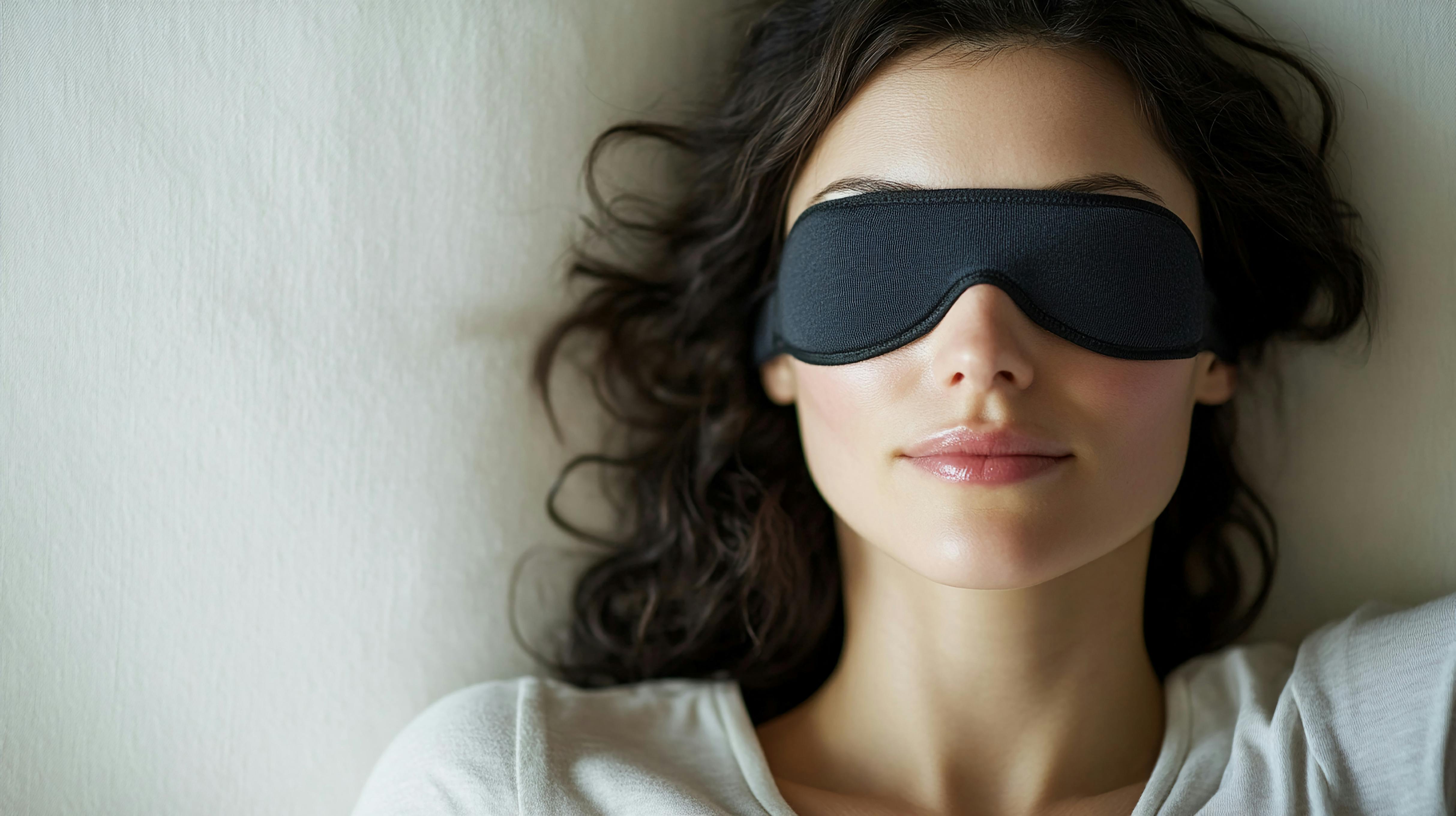 image of person with sleep mask