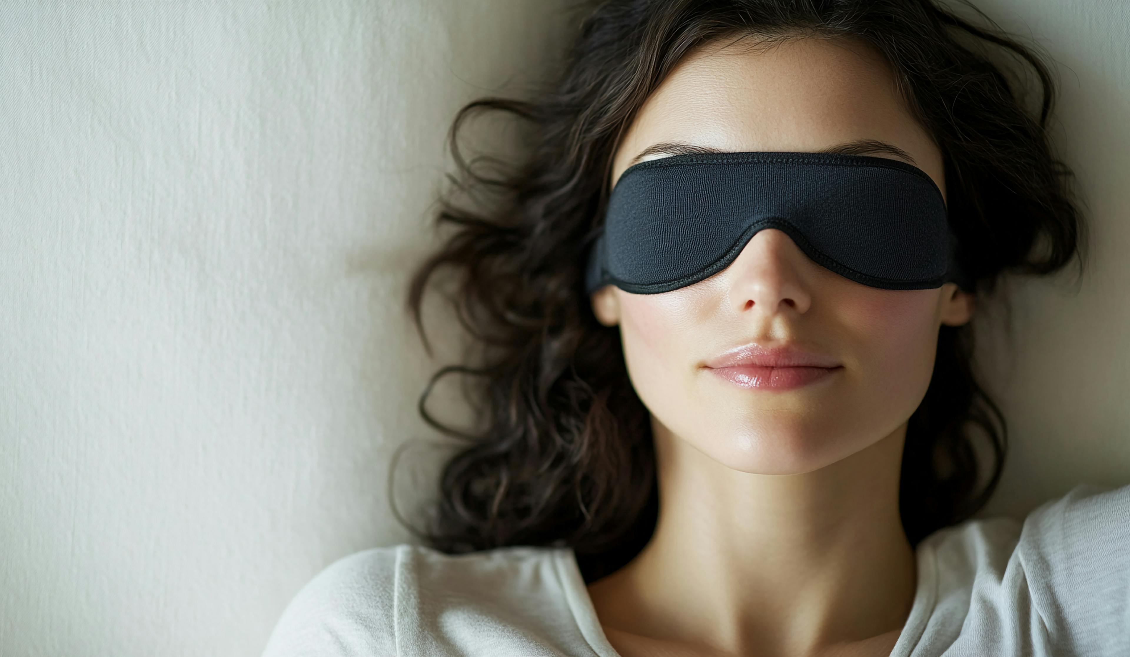 image of person with sleep mask