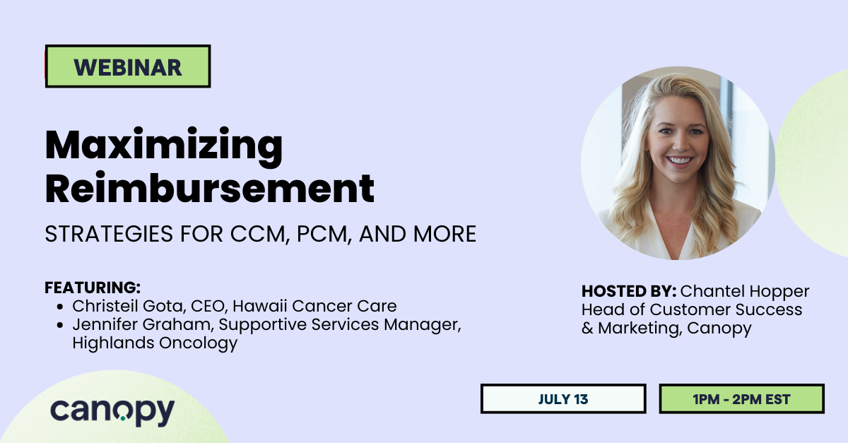 Webinar: Maximizing Reimbursement: CCM And PCM Strategies For Oncology ...