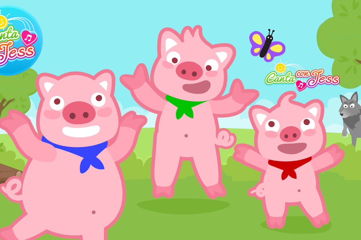 The Three Little Pigs in Spanish and English - Los Tres Cerditos - Spanish Storytelling - Bilingual Fairytales - Spanish storytime for Children