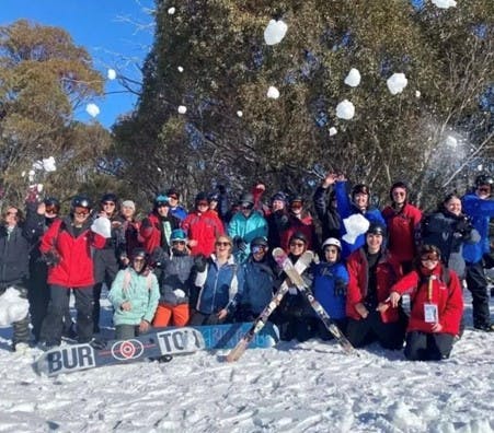 image of a canteen connect event where a group of young people went away to the snow