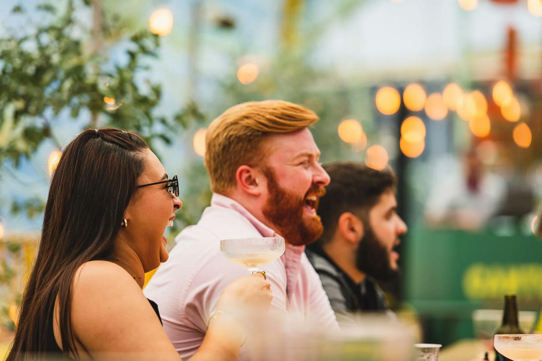 group of people enjoying a sunny day in canteen food hall