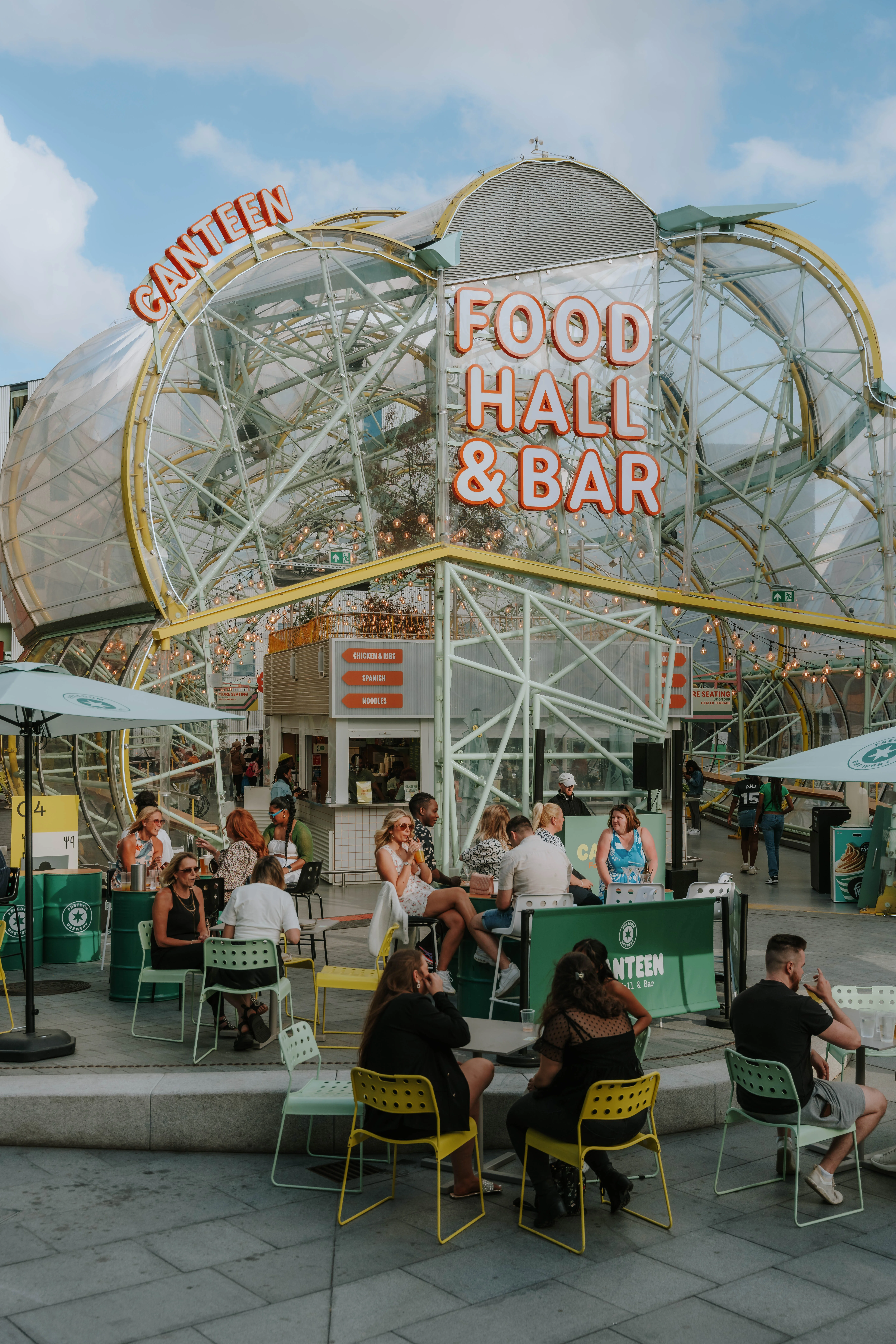 photo of canteen food hall and bar