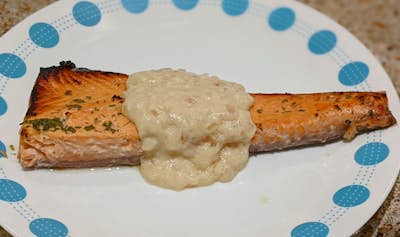 Cider-Brined Salmon with Dijon Cream Sauce