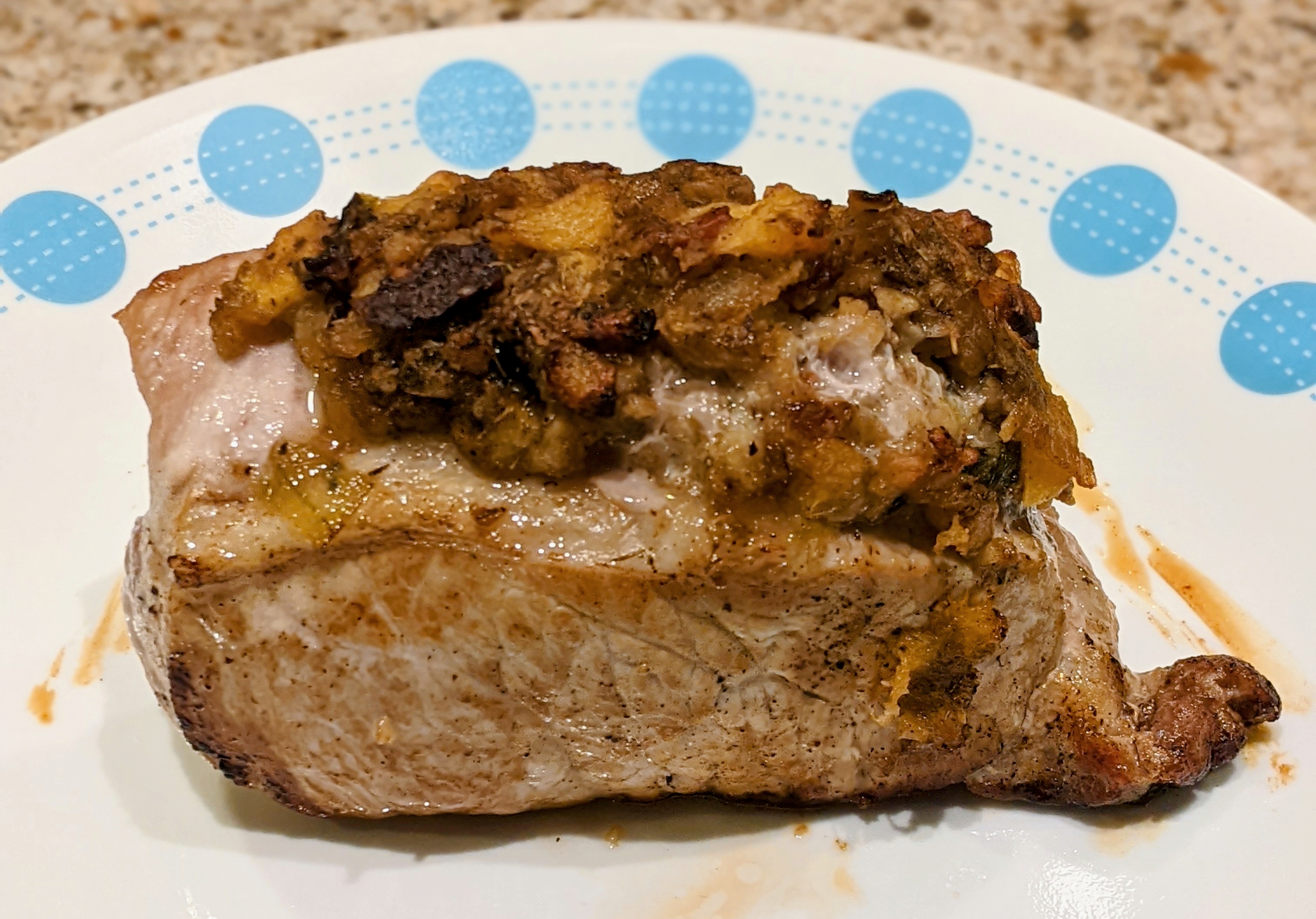 Peach-Stuffed Pork Chops