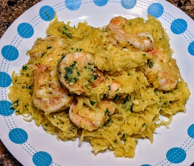 Lemon & Herb Spaghetti Squash with Shrimp