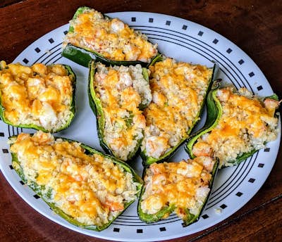 Shrimp Stuffed Poblanos