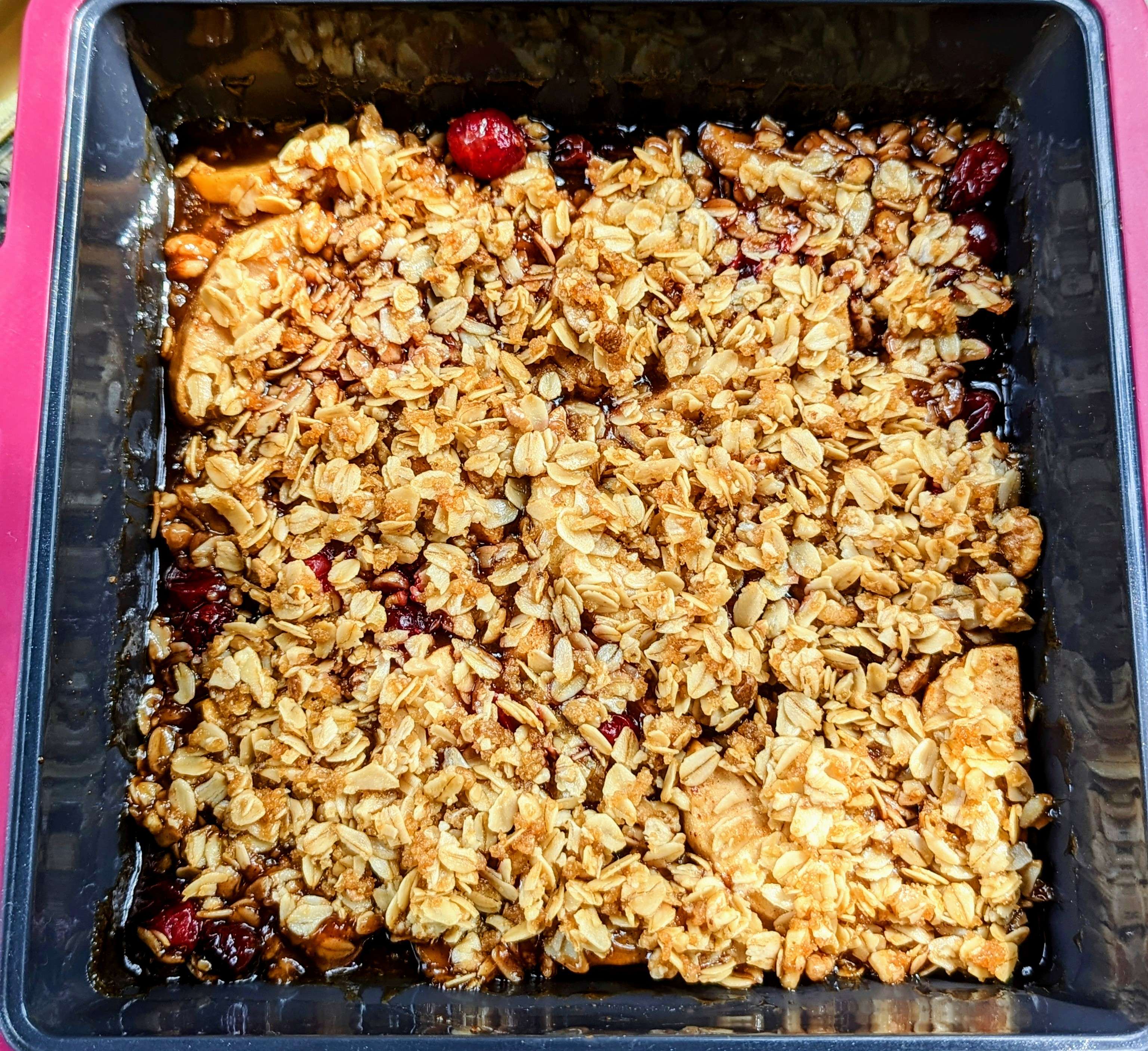 Apple Cranberry Crumble