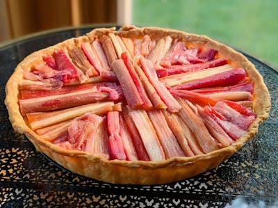 Rhubarb & Goat Cheese Tart