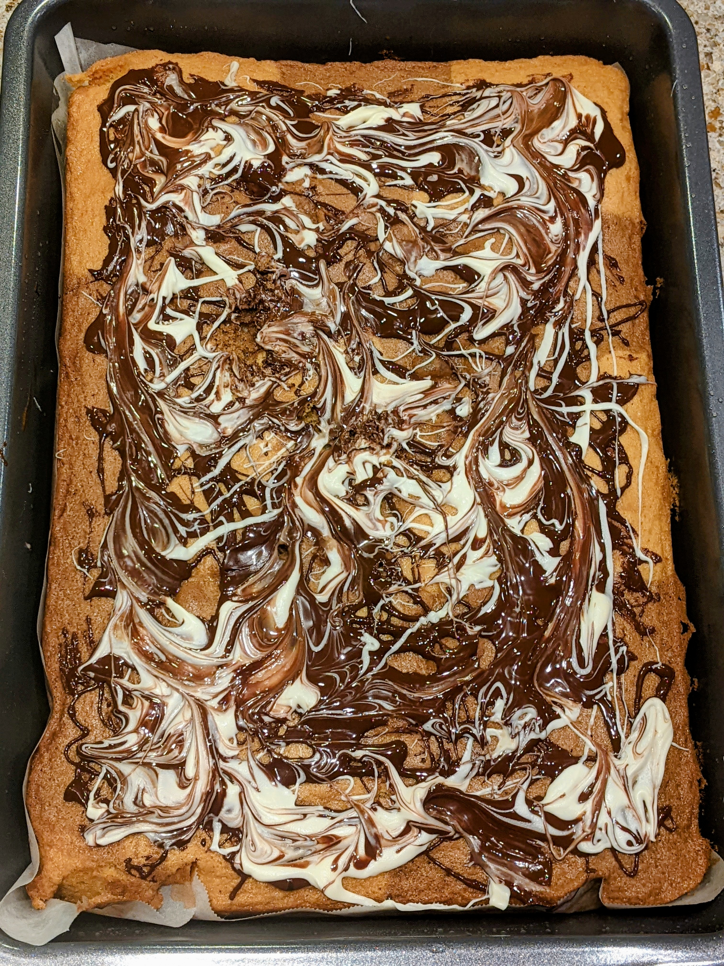 Chocolate Chip Vanilla Marble Cake