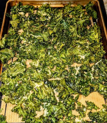 Baked Parmesan Kale Chips