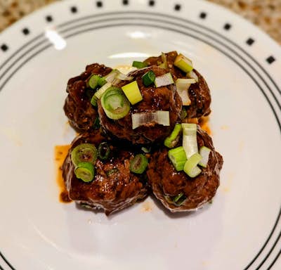 Sticky Ginger Scallion Meatballs