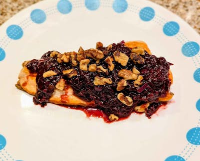 Pan-Seared Salmon w/ Concord Grape Sauce