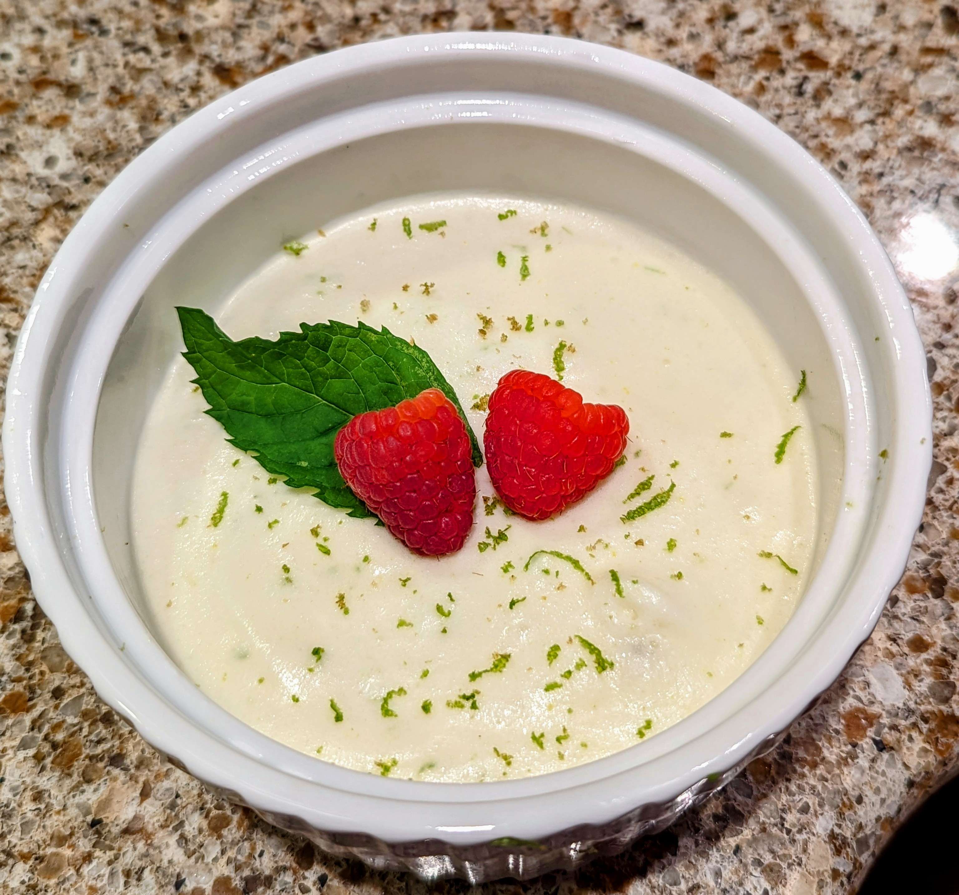 White Chocolate Raspberry Lime Mousse