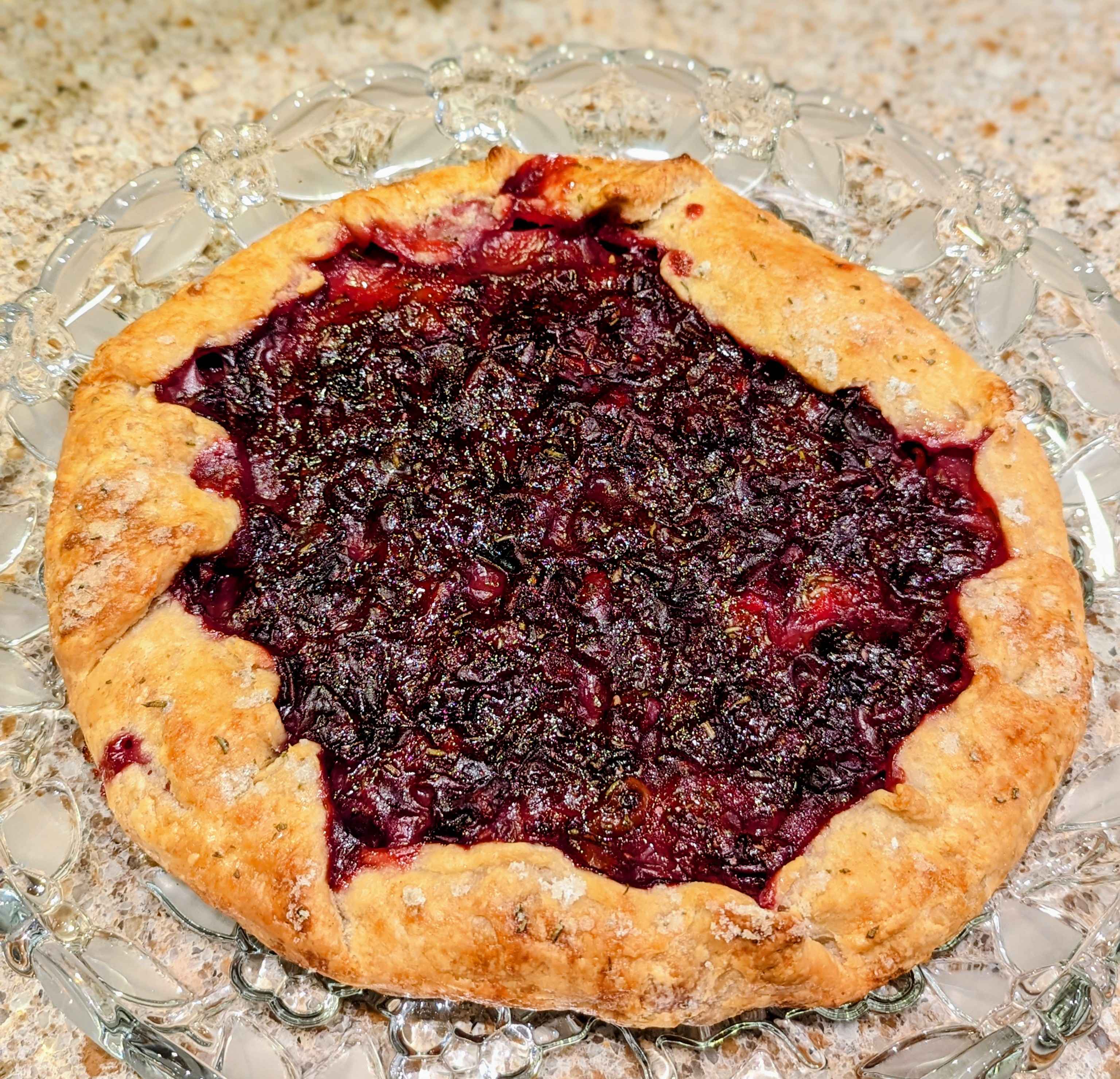 Rosemary, Pear & Concord Grape Galette