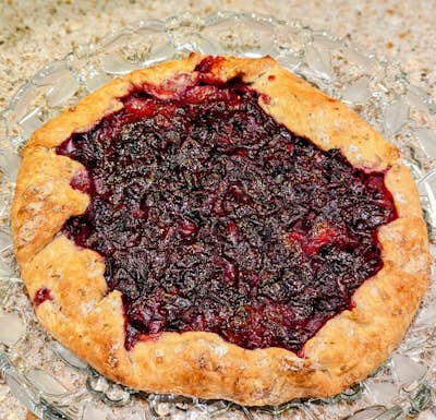 Rosemary, Pear & Concord Grape Galette