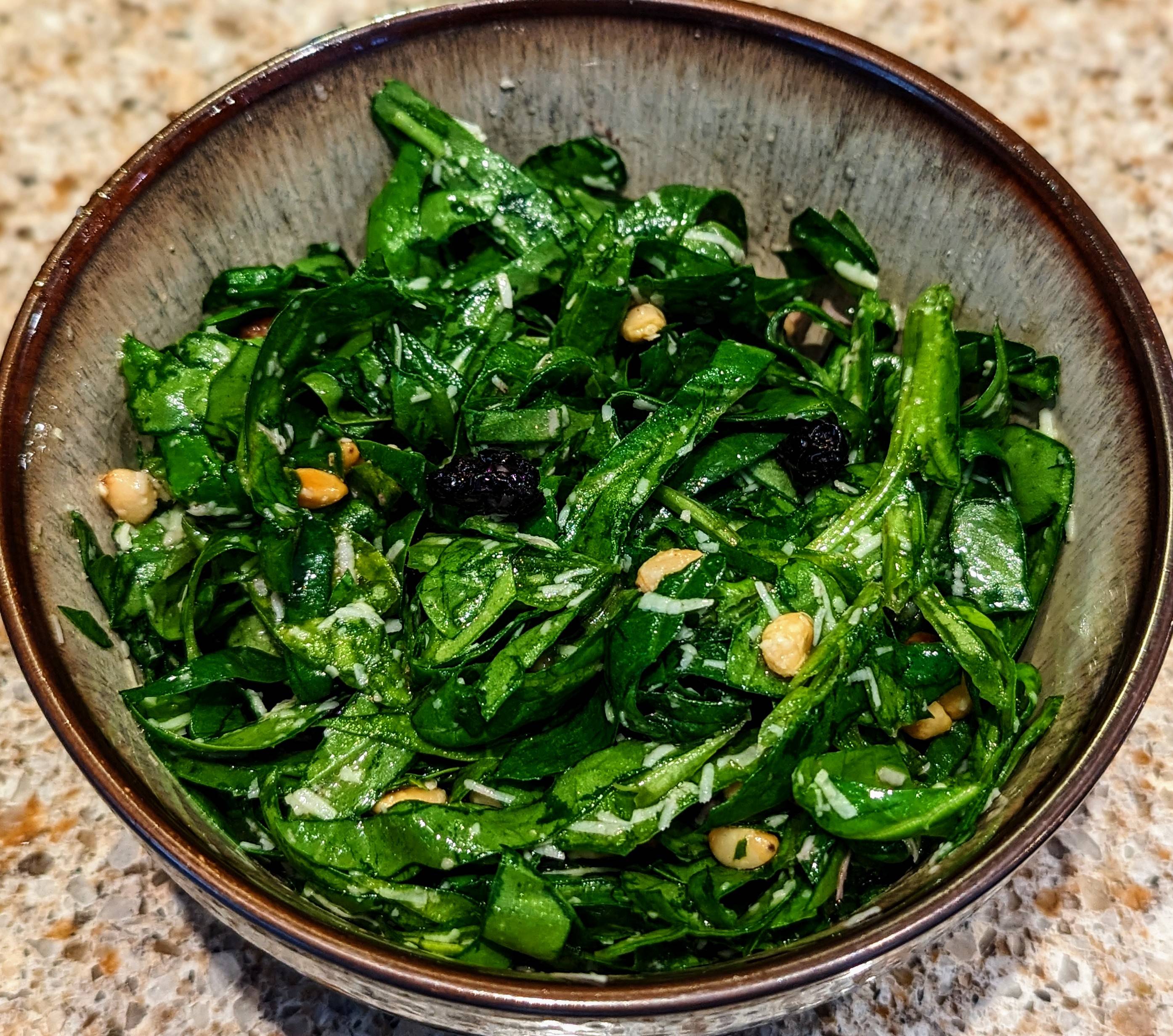 Shaved Spinach Salad