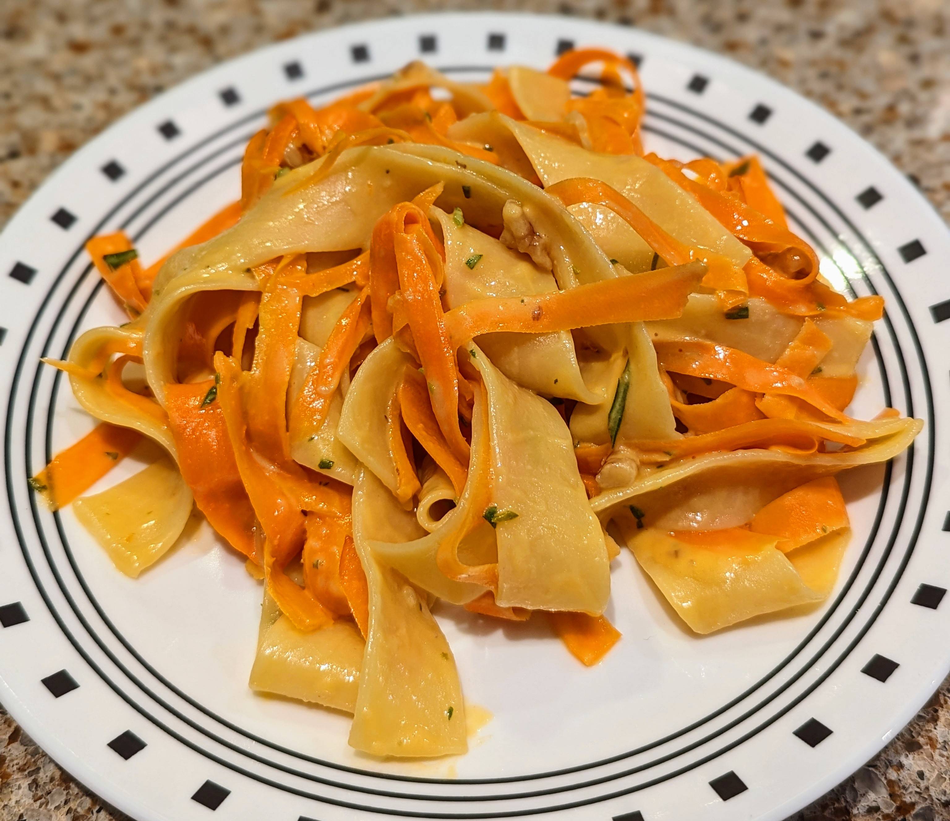 Carrot & Rosemary Pappardelle
