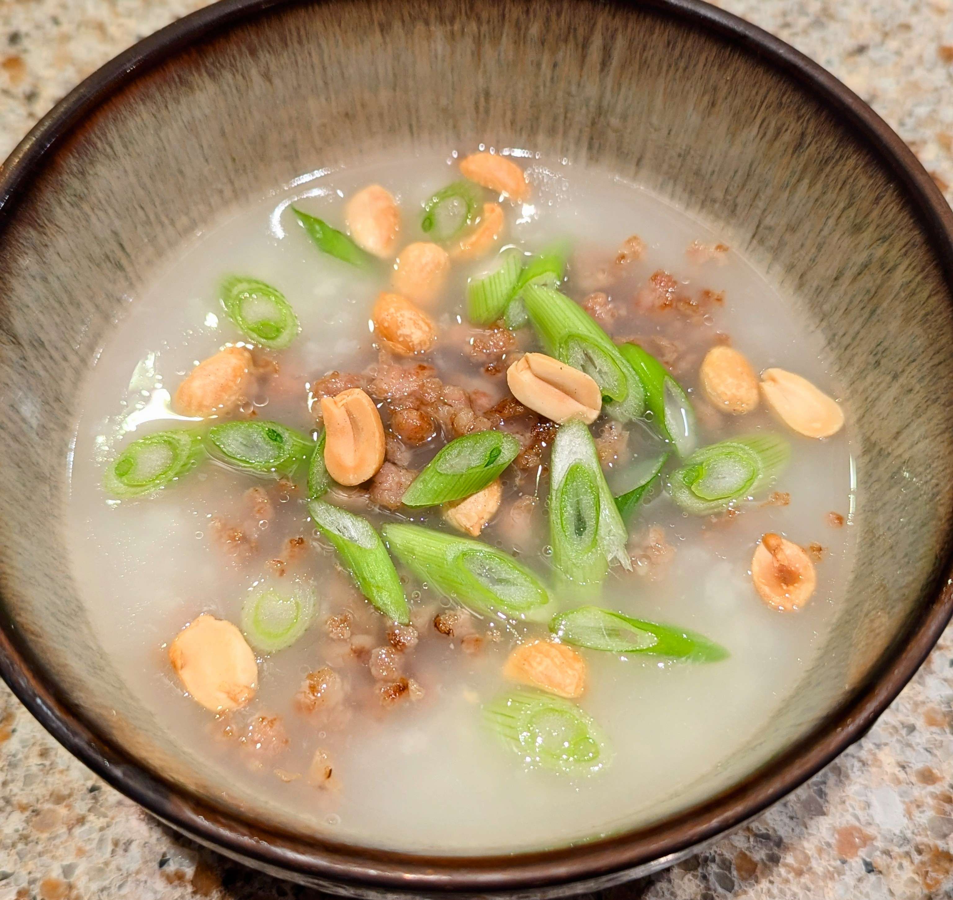 Stir-Fried Ground Pork Congee