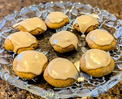 Pumpkin Cookies w/ Salted Maple Frosting