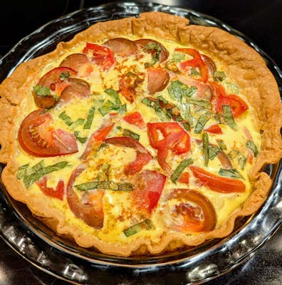 Heirloom Tomato & Onion Quiche