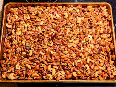 Slow Cooker Sweet & Spicy Nuts