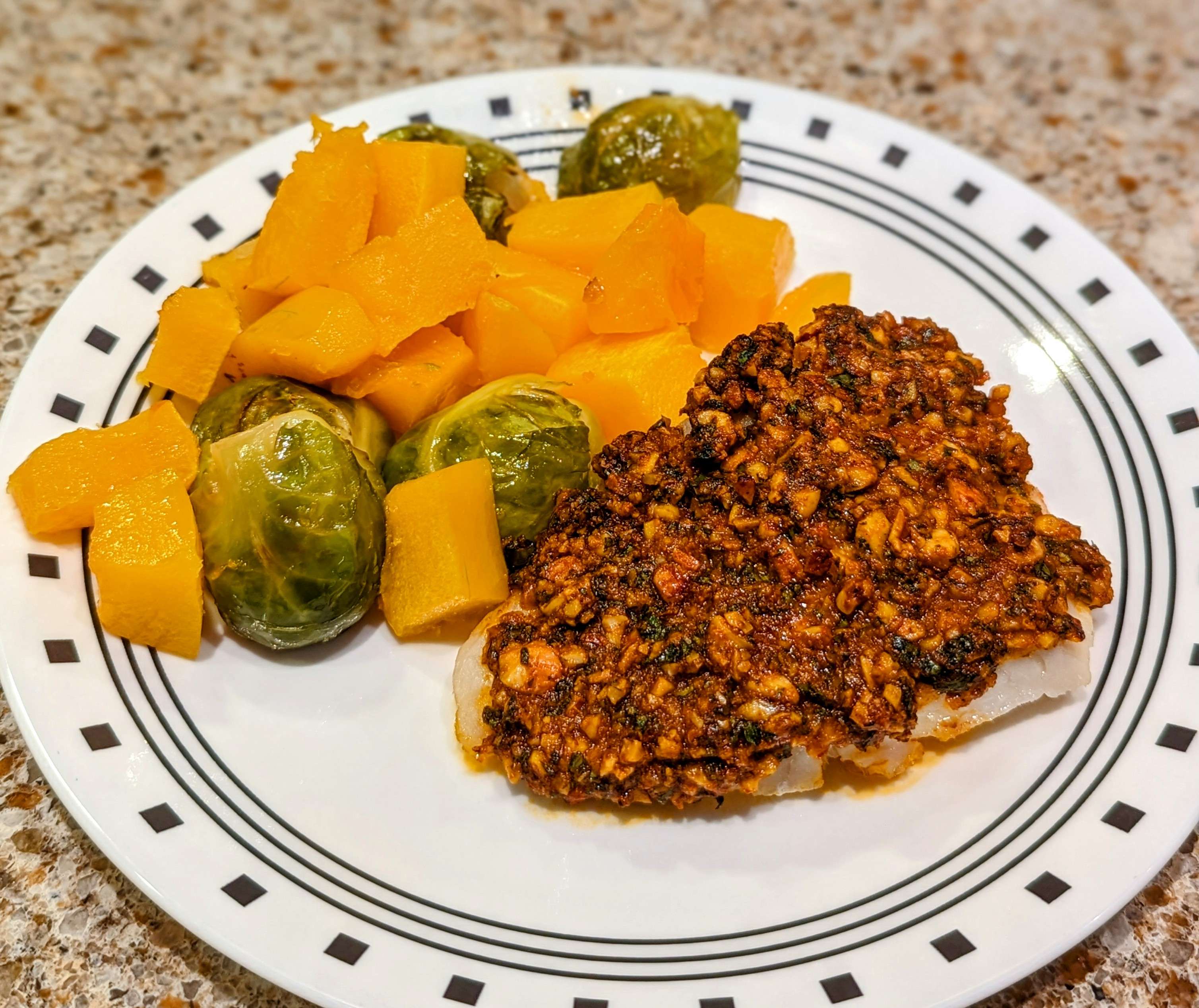 Almond Crusted Cod & Veggies