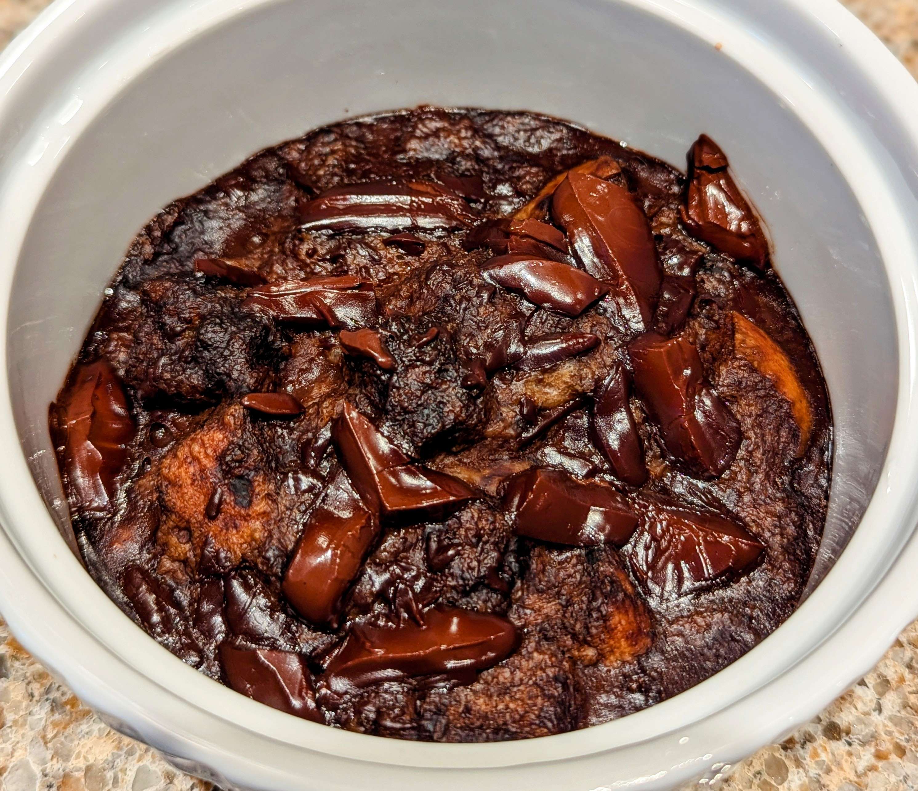 Dark Chocolate Chunk Bread Pudding