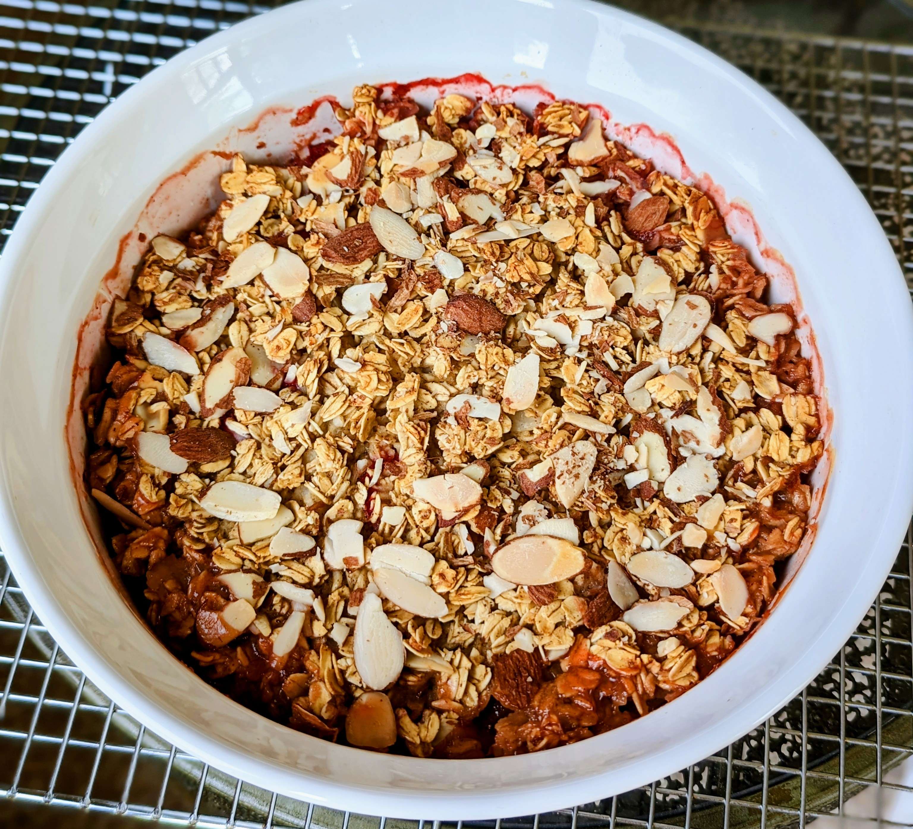 Strawberry Rhubarb Baked Oatmeal