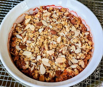 Strawberry Rhubarb Baked Oatmeal