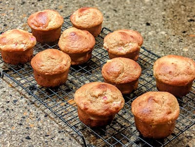 Healthy Rhubarb Muffins