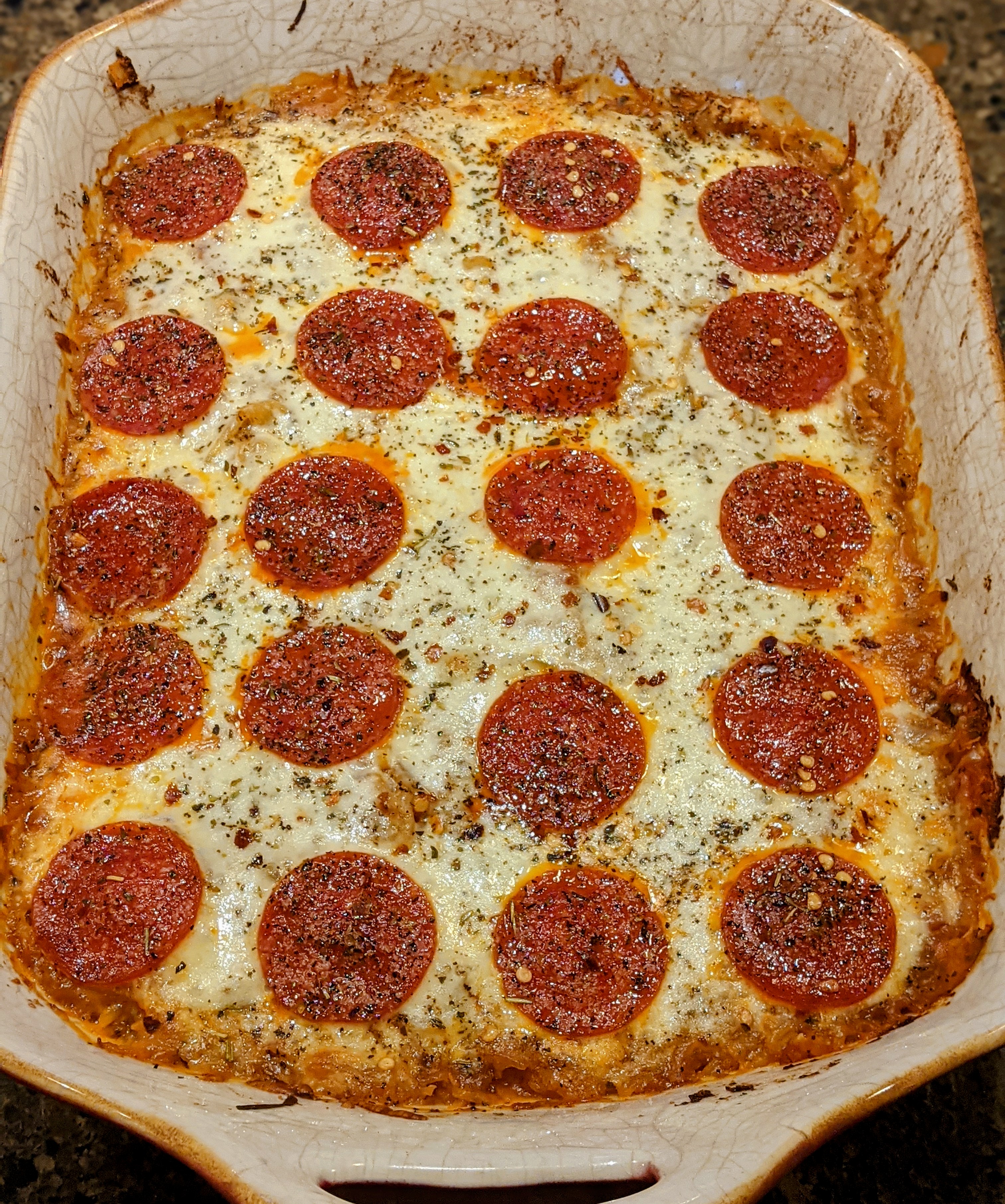 Spaghetti Squash Pizza Casserole