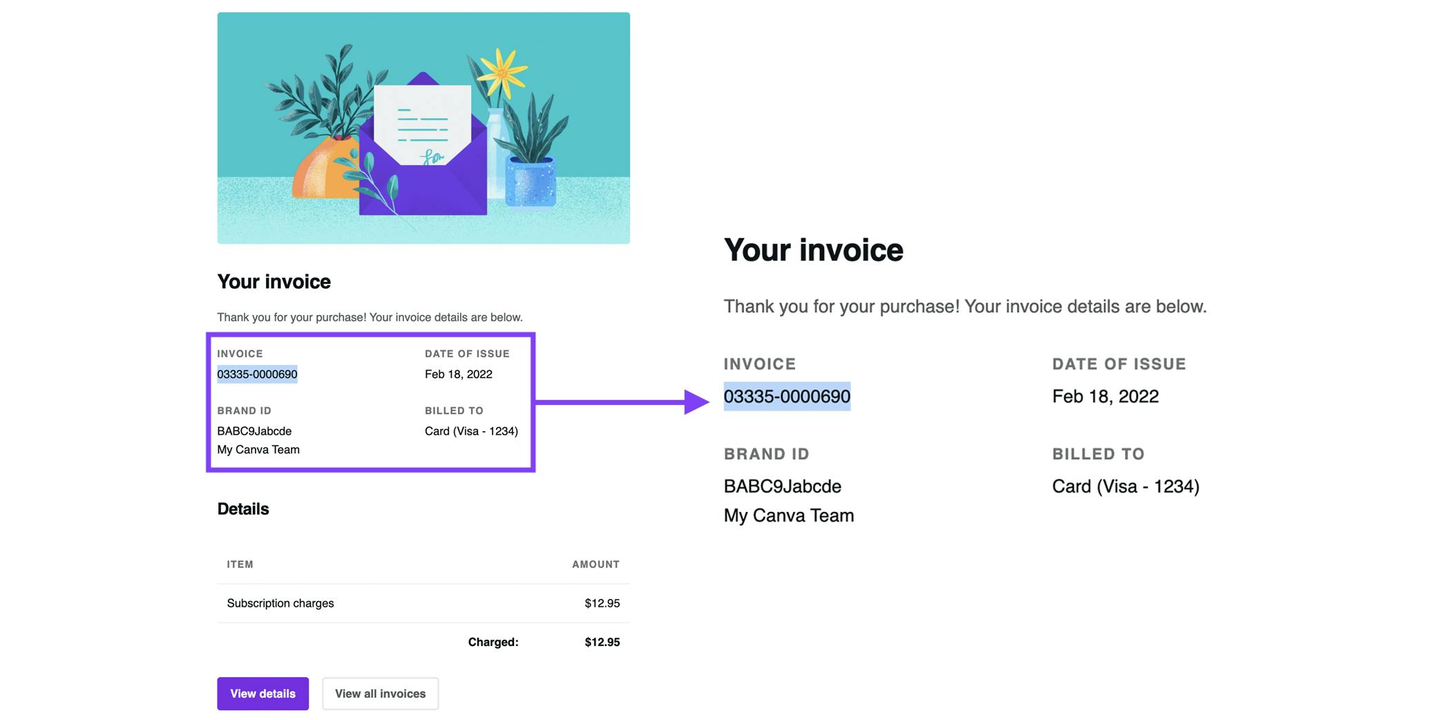 Ways to find and read invoices - Canva Help Center