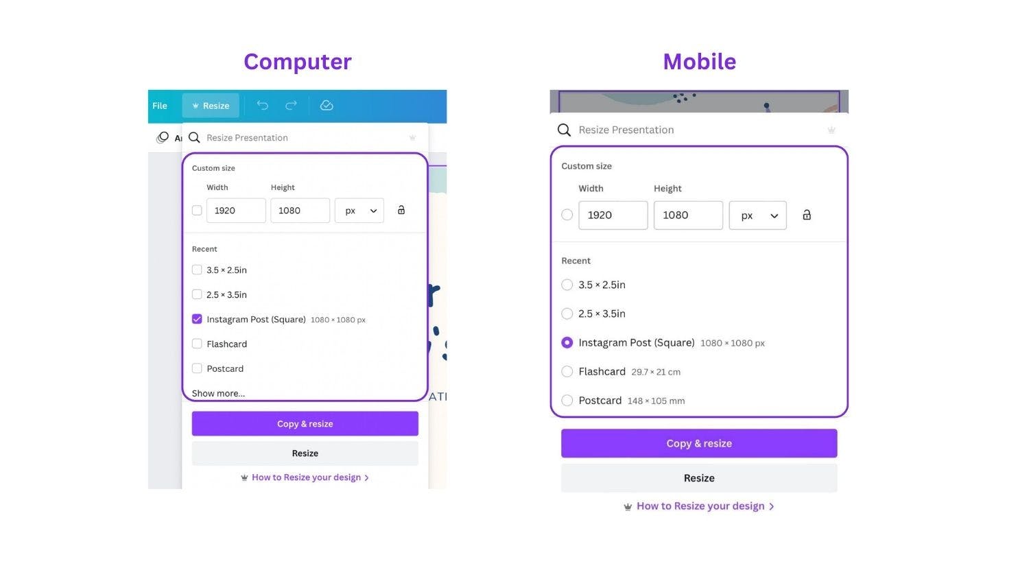 Can I create my custom dimension template in Canva?