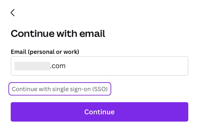 Logging in using Single Sign-On (SSO) - Canva Help Center