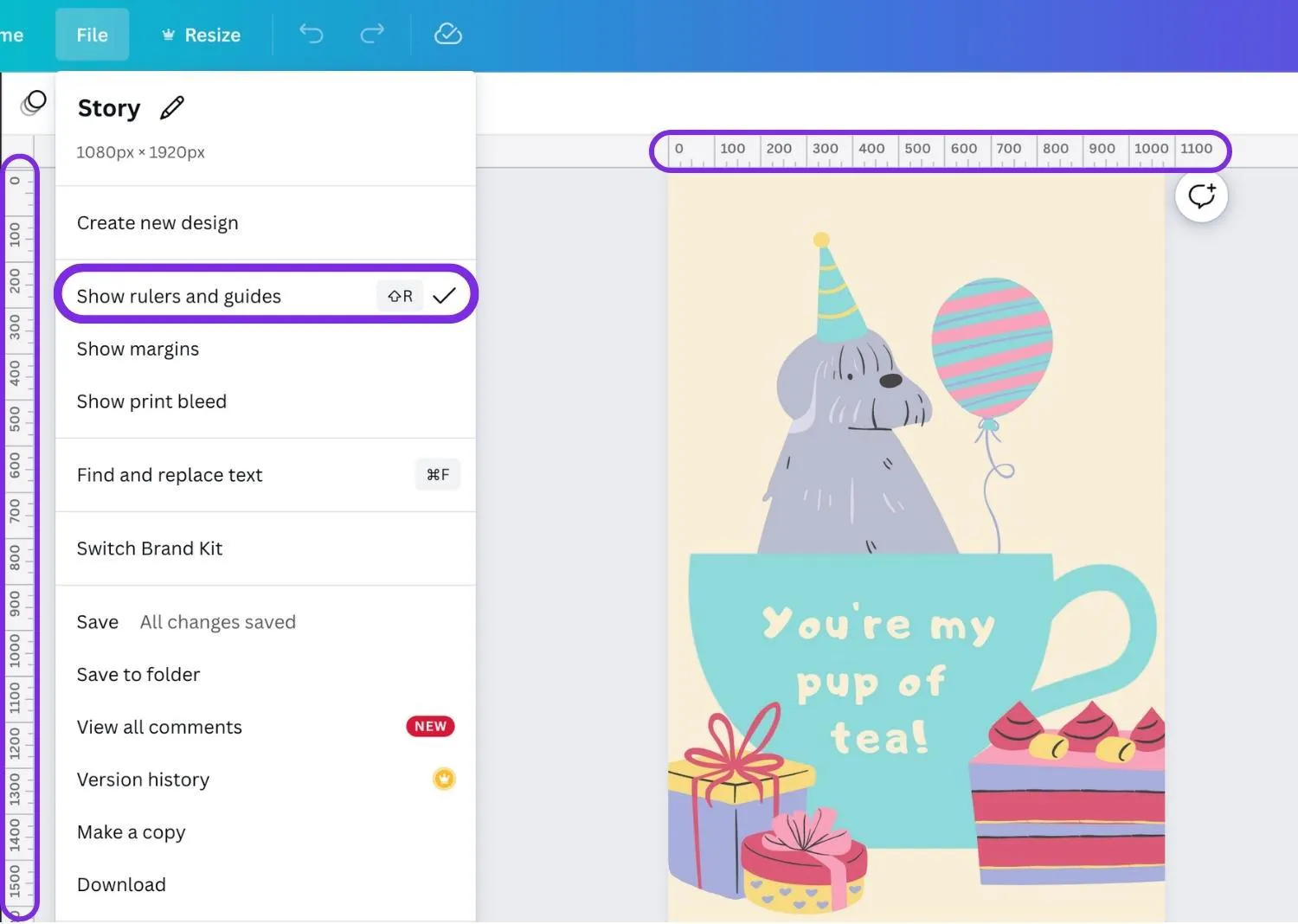 Margins, rulers, bleed, and crop marks - Canva Help Center