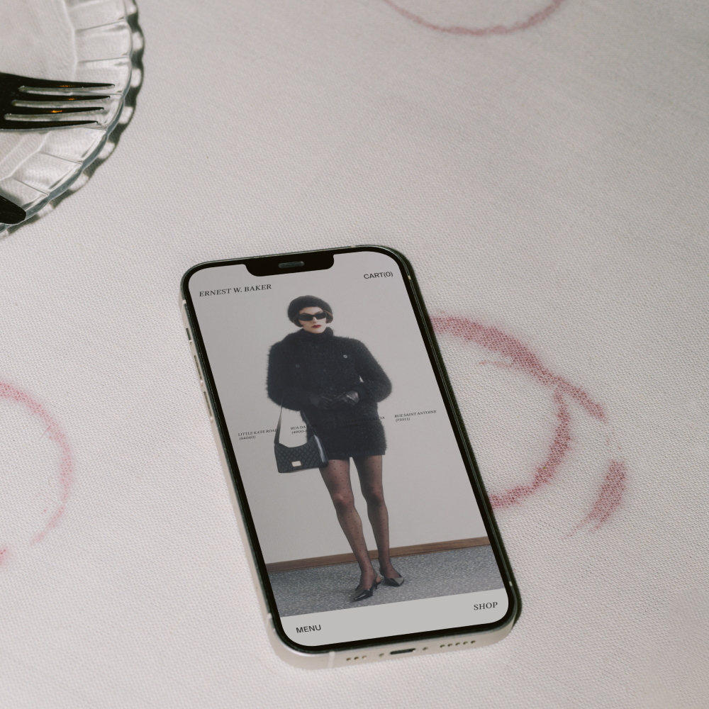 Mobile view of Ernest W. Baker website.