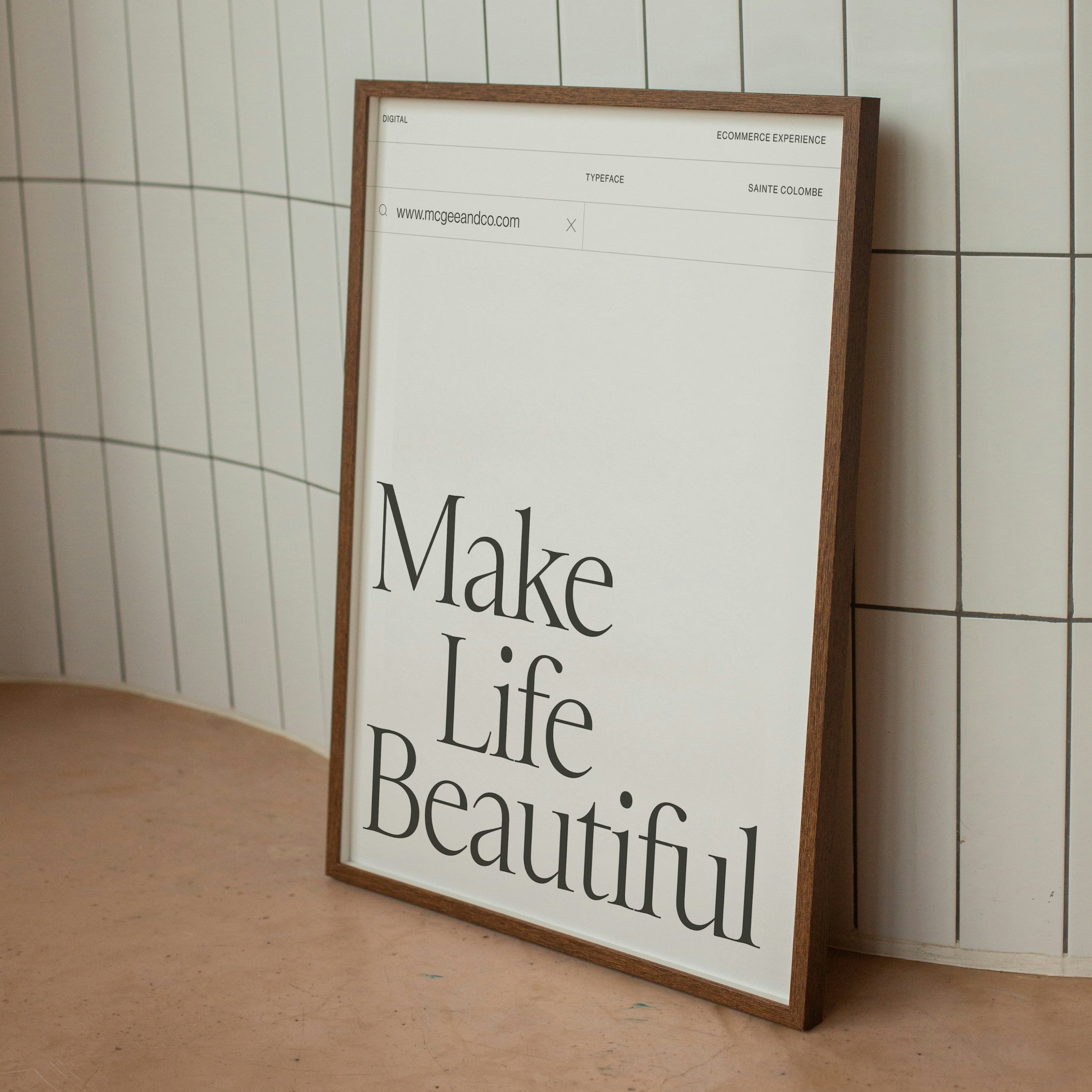 McGee & Co. frame with quote