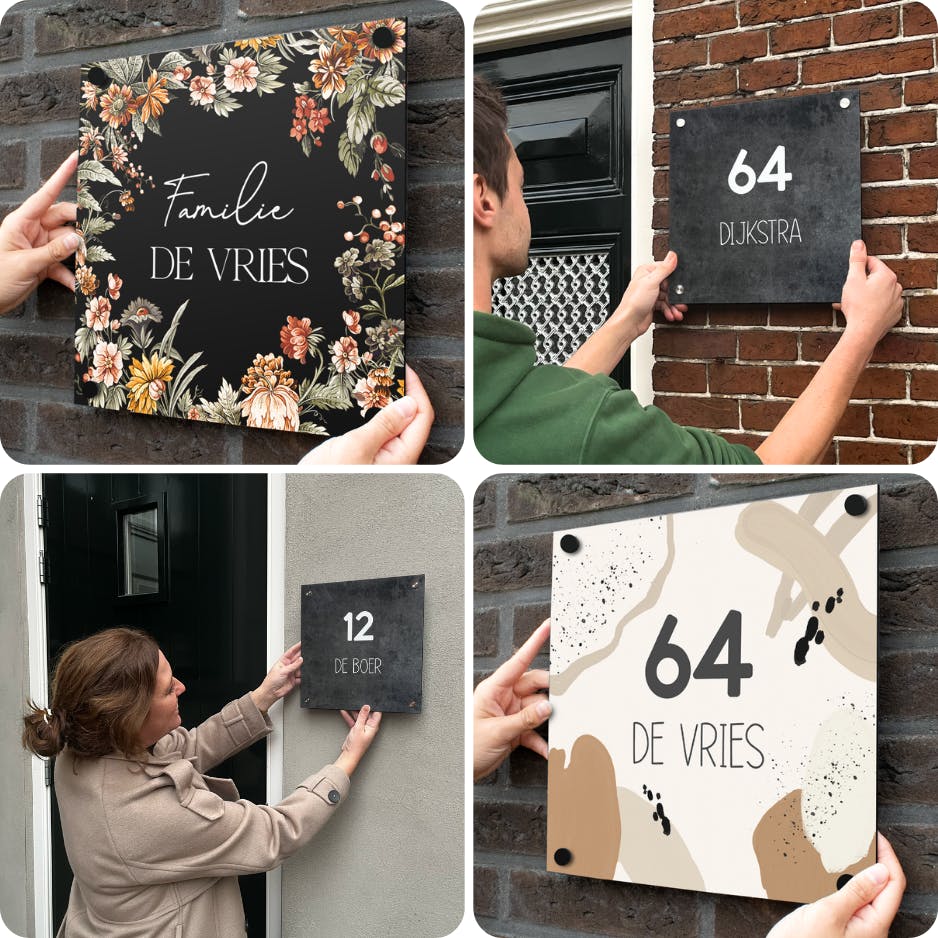 Naambordje voordeur