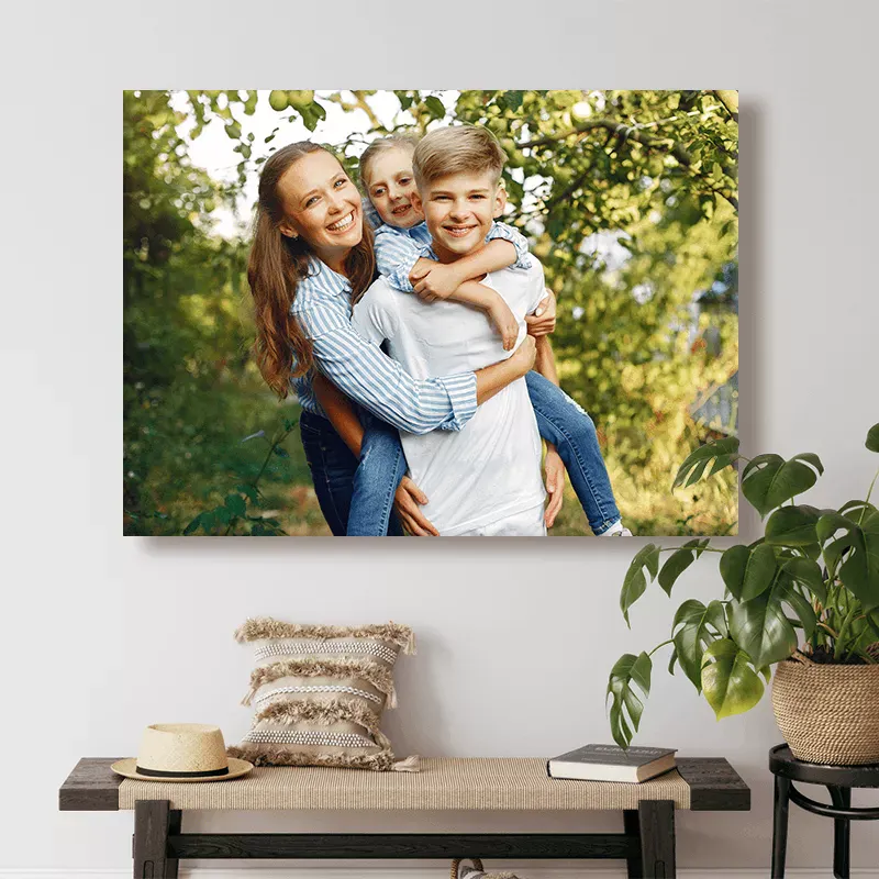 Samenwerking foto op canvas