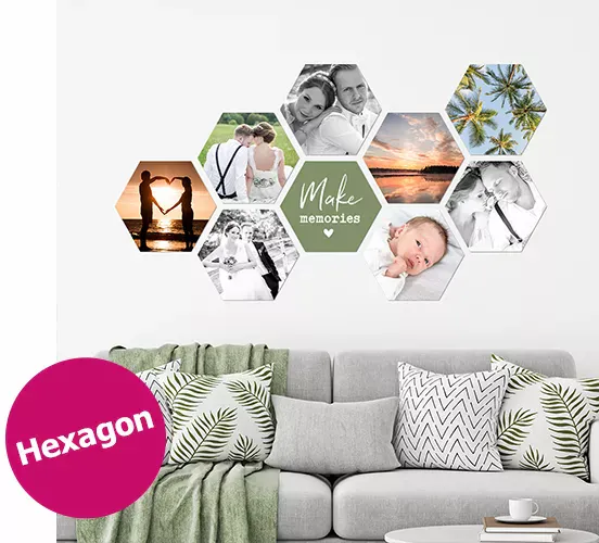 Hexagon 17x15 cm