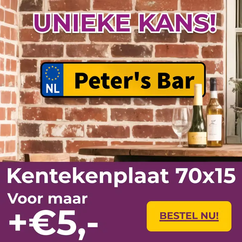 Kentekenplaat 70x15