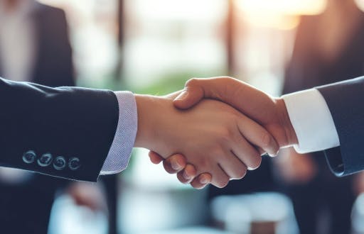 A handshake.