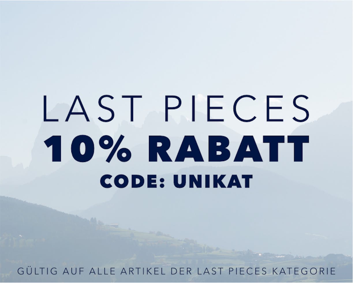 spare 10% auf alle artikel der last pieces kategorie mit dem code: unikat