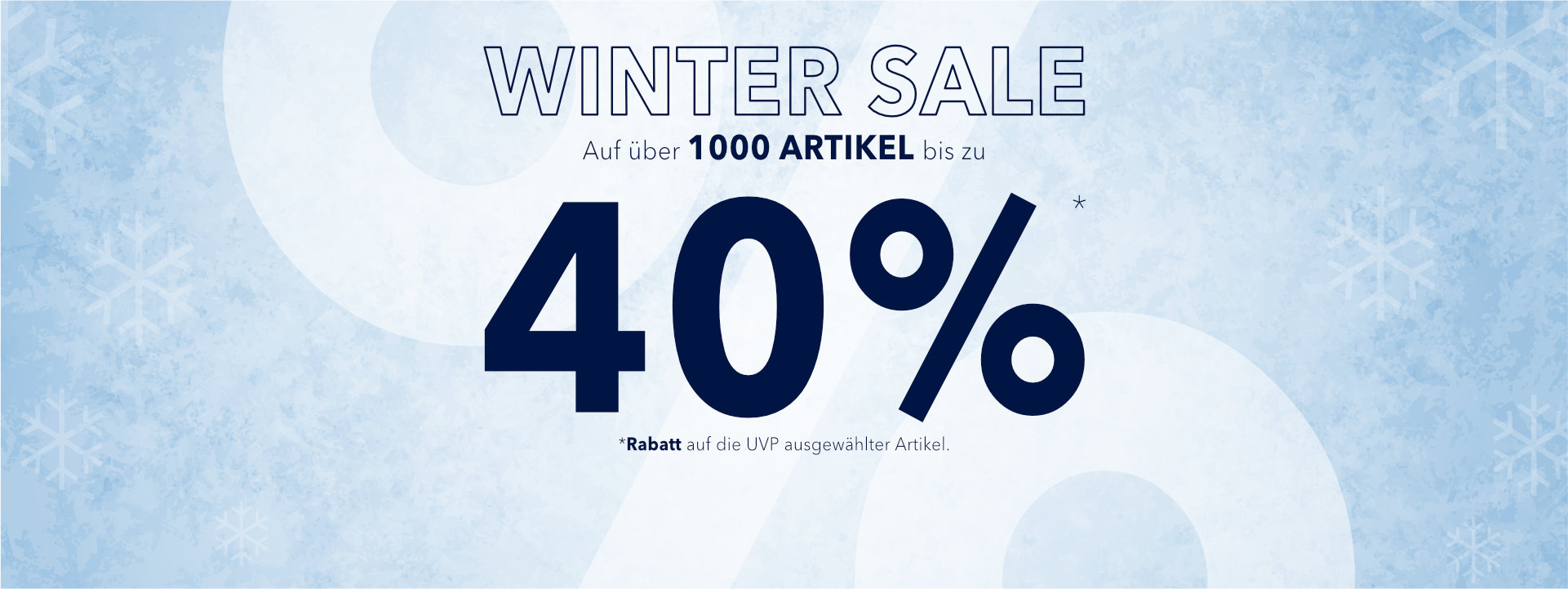 Auf über 1000 Artikel bis zu 40% Rabatt auf die UVP